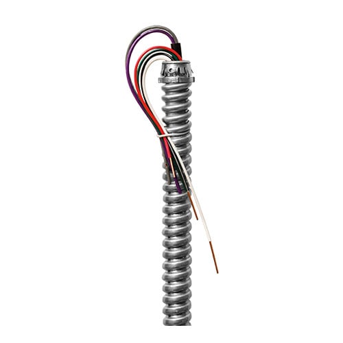 EPW1864SAD-1/2-IC Illumination Control Fixture Whip, (6) 18 AWG, 16 AWG Solid/Stranded Conductor, 6 ft L, 120 V AC