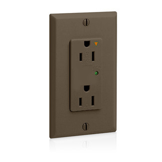 5280-IG Decora Plus Type 3 2-Pole 3-Wire Isolated Ground Straight Blade Surge Protective Receptacle, 125 V AC, 15 A, 50/60 Hz, 5 kA SCCR