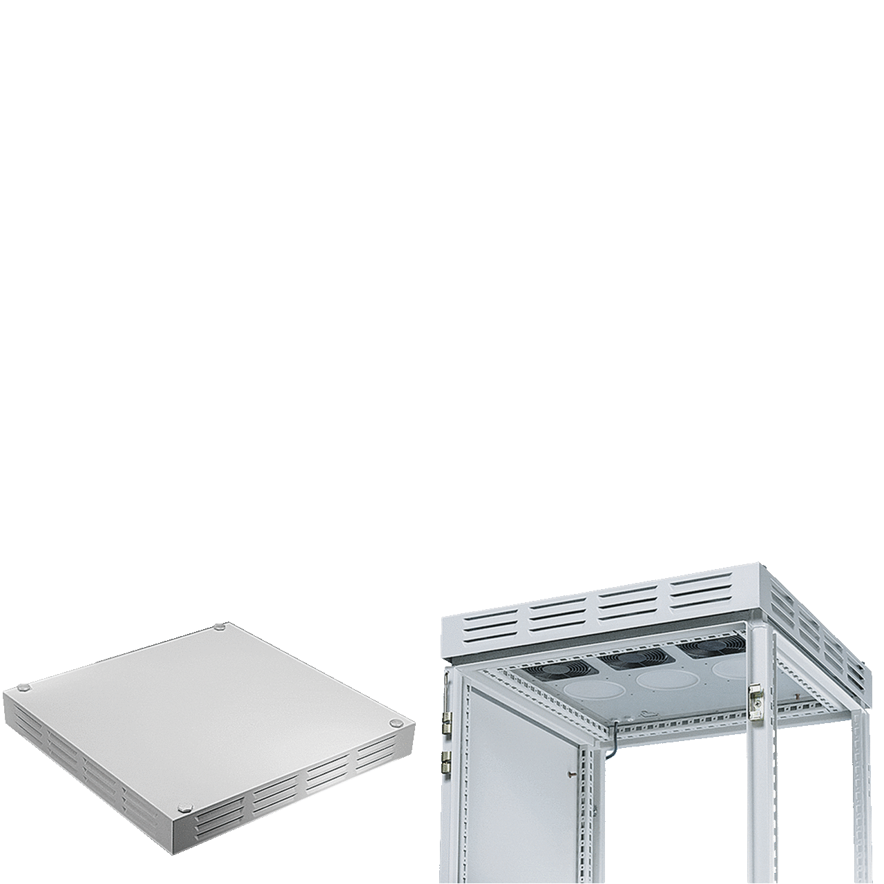 PVT3F1 ProLine DPC Vented Top Fan Kit With Integral Fan Tray, 115 V AC, 14/15 W Power Rating, 95/113 cfm Air Flow, IP20 Enclosure