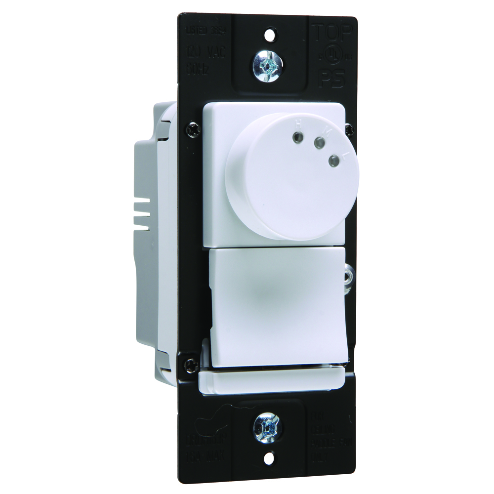 DRDH163PWV Decorator Rotary DR Series Fan Speed Control, White