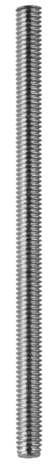 ROD146 Straight Threaded Rod, 1/4-20, 6 ft OAL, Steel, Zinc Plated