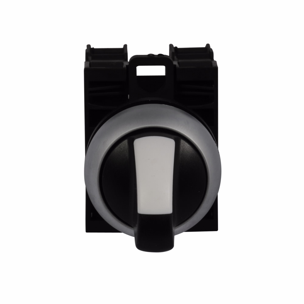 M22-WRK3-K20 Non-Illuminated Modular Pushbutton Selector Switch, 22.5 mm, 2NO Contact, Black/Silver
