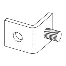 B400-2ZN 1-Stud Ring Connection, 1-7/8 in W, Strip Steel