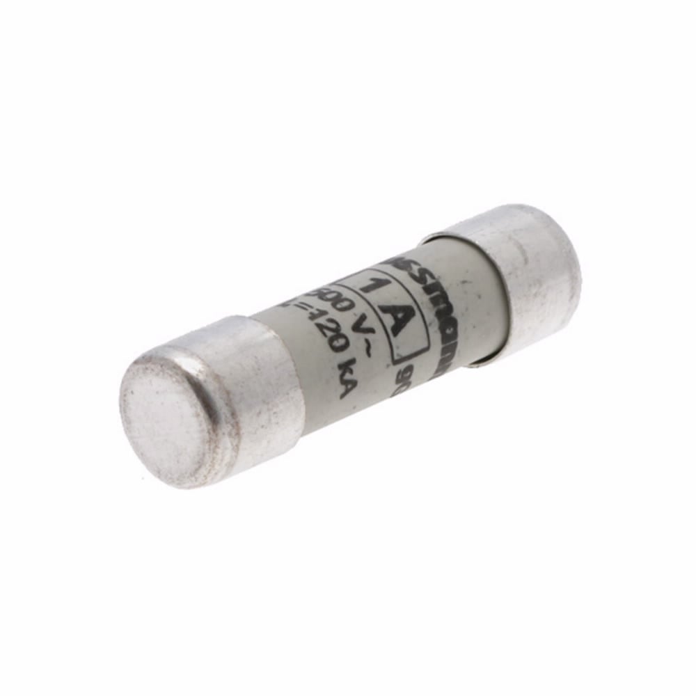 C10G1 Cylindrical Low Voltage Fuse, 1 A, 500 V AC, 120 kA Interrupt, Class: GL/GG/C, Cylindrical Body