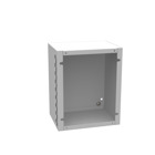 10x6x8 Hinge Cover Type 1 UL Listed Steel No Knockouts ANSI 61 Gray Continuous Hinge Slotted Quarter Turn Latch