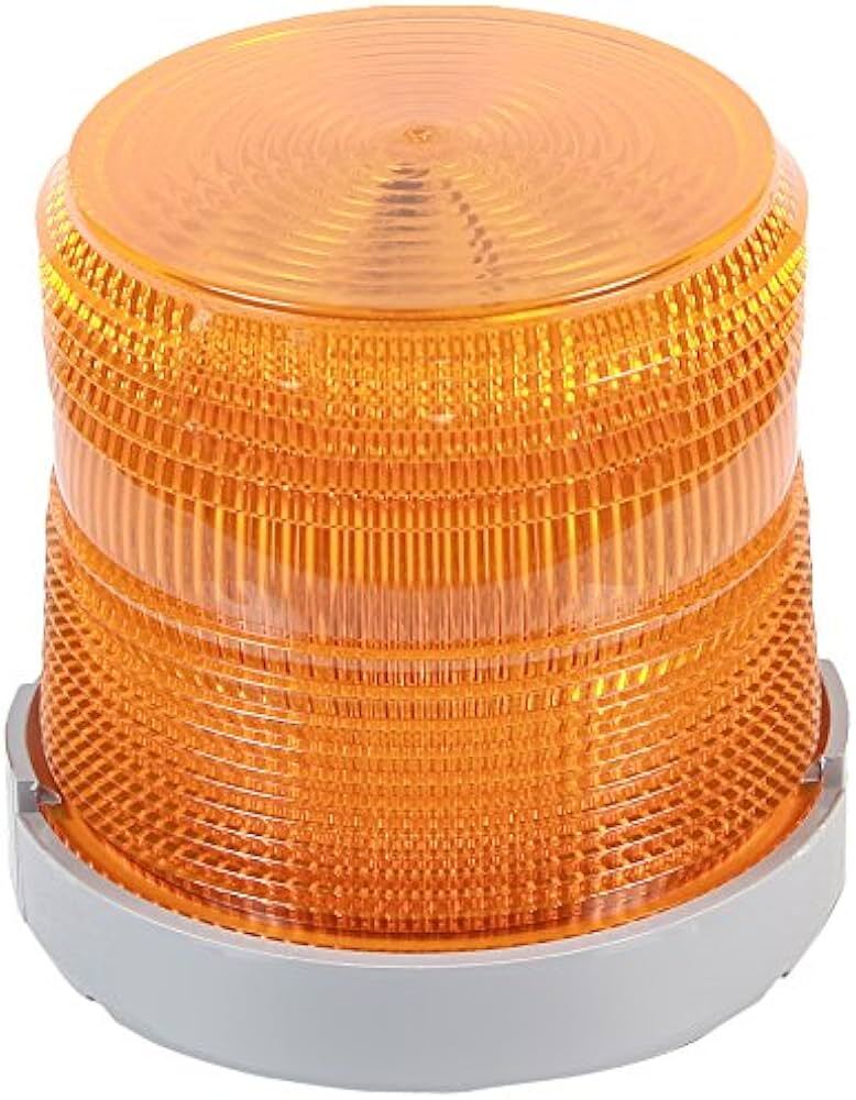 48XBRMA120A Xtra-Brite Dual Mode Visual Indicator, 120 V AC, LED Lamp, 4-9/32 in Dia, Screw Mount, Amber, UL/cUL Listed