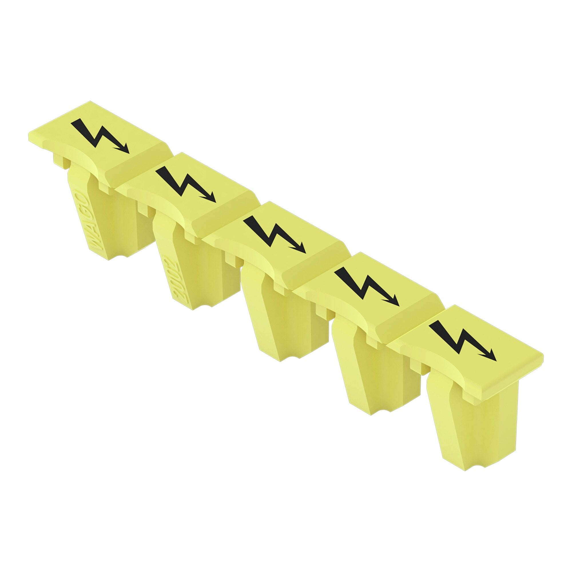 2002-115 High Voltage Protective Warning Marker, Yellow Legend, Polyamide