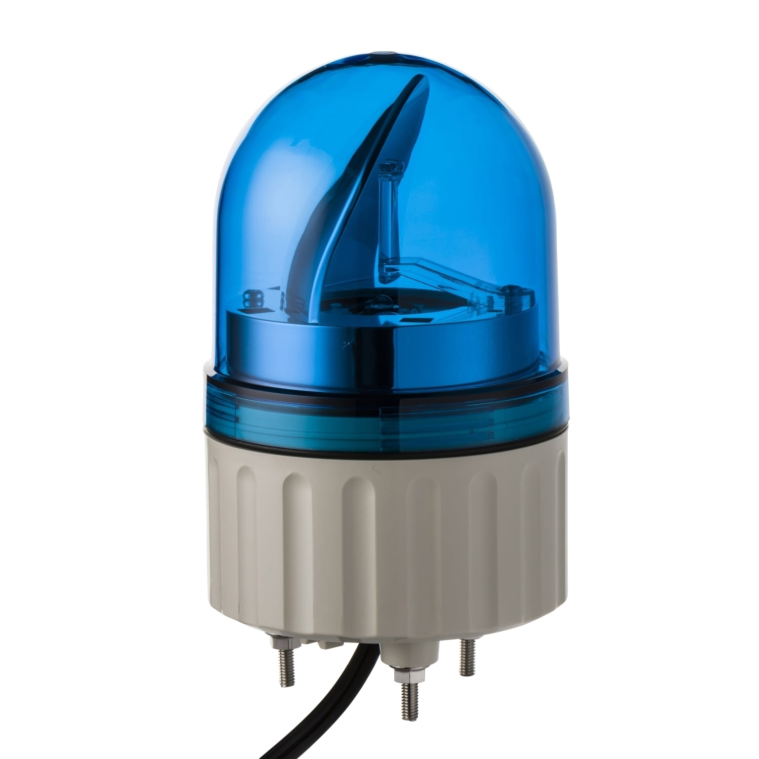 XVR08B06 Harmony Pre-Wired Rotating Mirror Beacon, 19 to 30 V DC, 21.6 to 26.4 V AC, 24 V AC/DC, LED Lamp, 84 mm Dia, Screw Mount, Blue