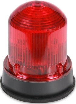 125LEDFR120AB Standard Flashing Beacon, 120 V AC, LED Lamp, 3-1/4 in Dia, Panel Mount, Red Lens