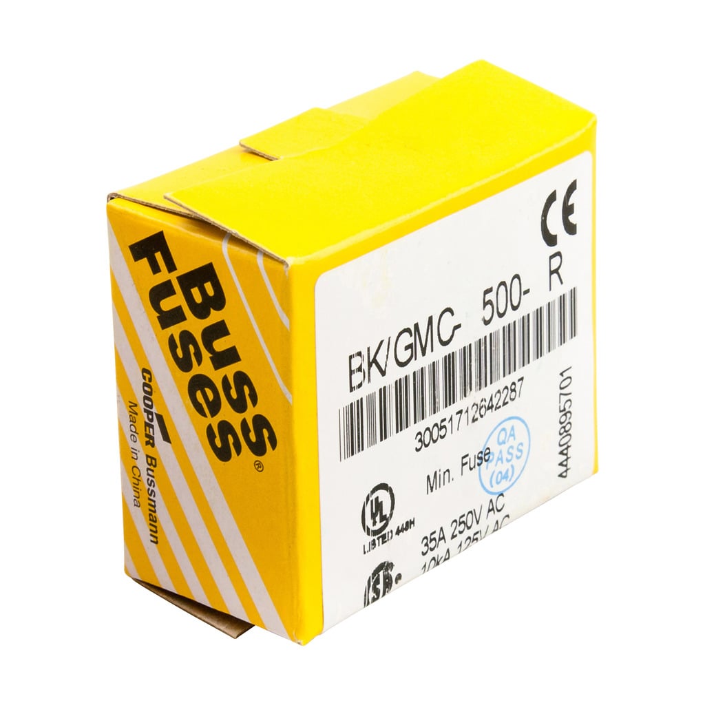 BK/GMC-500-R Electronic Time Delay Fuse, 500 mA, 250 V AC