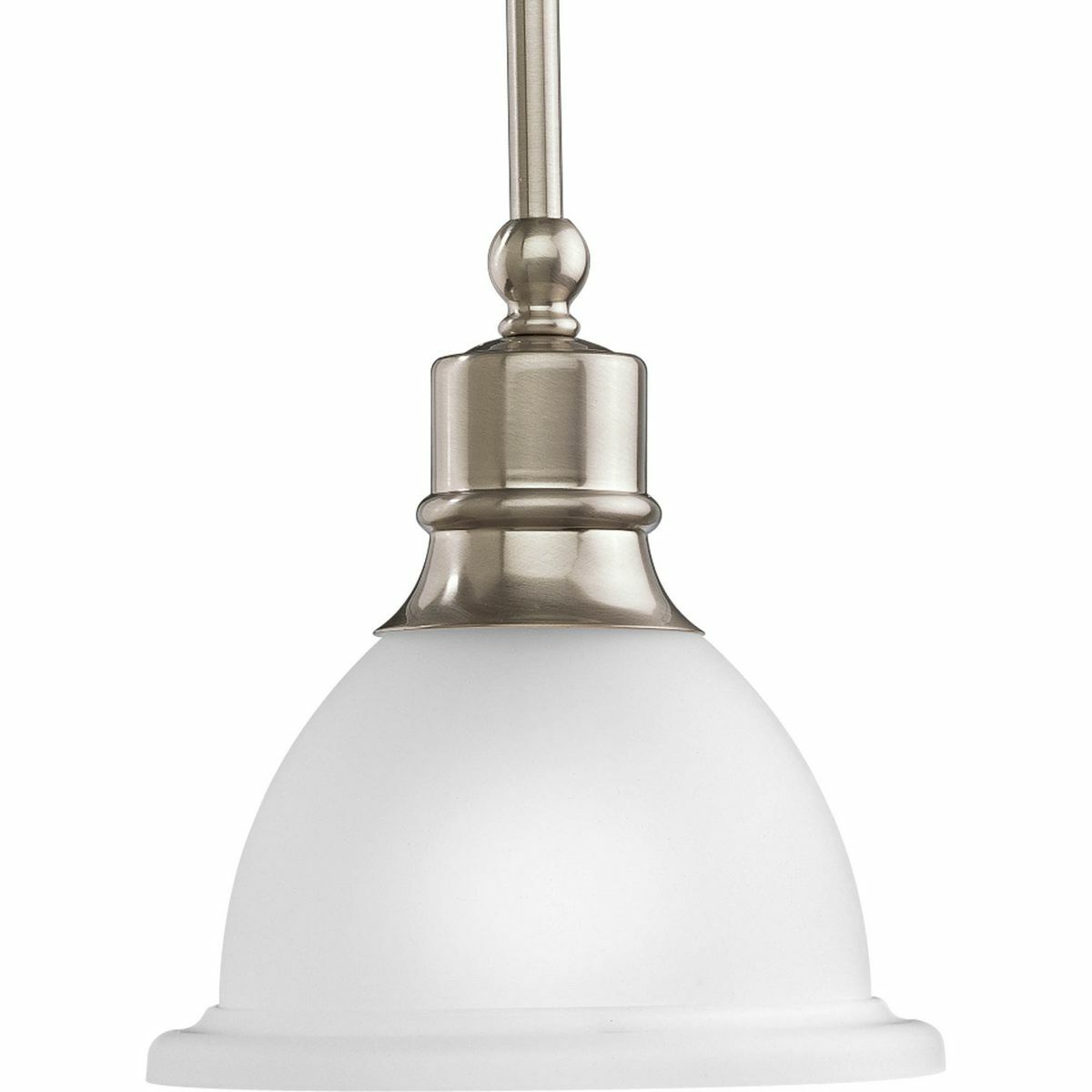 P5078-09 Madison Mini Pendant, (1) A19 Lamp, 120 V AC, Brushed Nickel Plated/Gray Housing