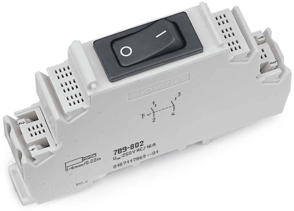 789-802 Switch Module, For Use With Circuit Breaker, -20 to 55 degree C Ambient temperature