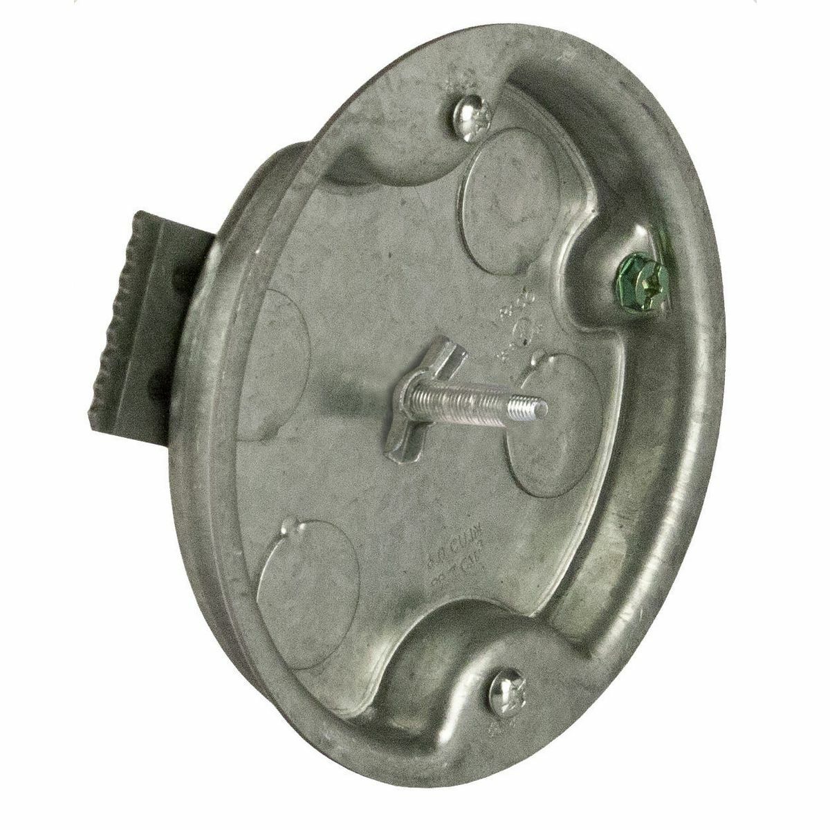 297 Ceiling Rated Box, Steel, 6 cu-in Capacity, 4 Knockouts