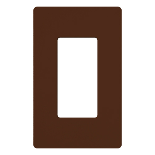 SC-1-SI Claro Designer Style Screwless Standard Wall Plate, 1 Gangs, 2.94 in W x 4.69 in H, Plastic, Sienna