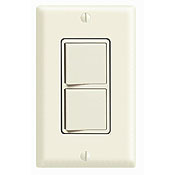 5643-I Decora 3-Way Dual Combination Switch, 15 A, 120/277 V AC, 1/2 hp/2 hp, 60 Hz