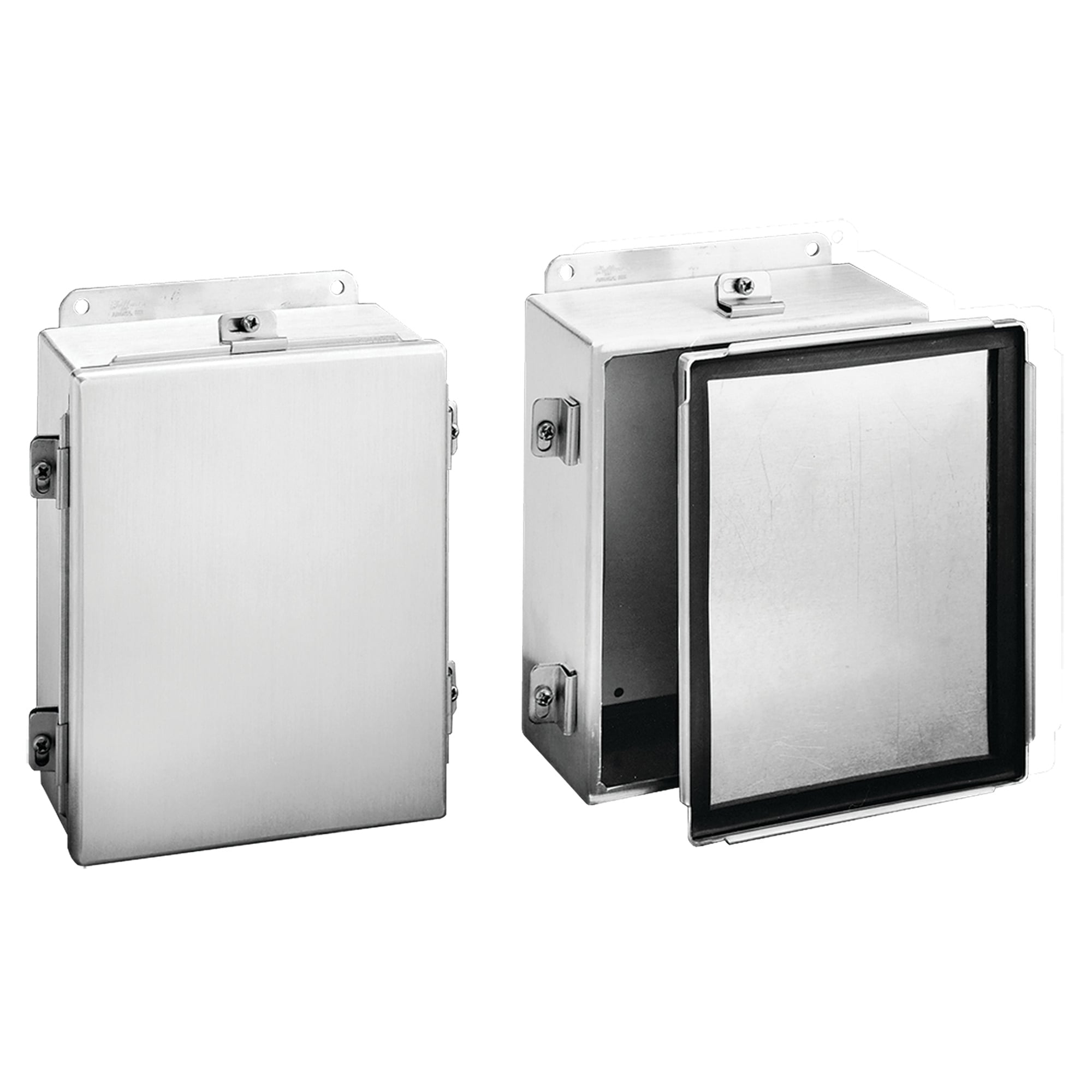 A1412NFAL Junction Box, 14 in H x 12 in W x 6 in D, Screw Clamp/Solid Cover, NEMA 4X/IP65 NEMA Rating, Aluminum