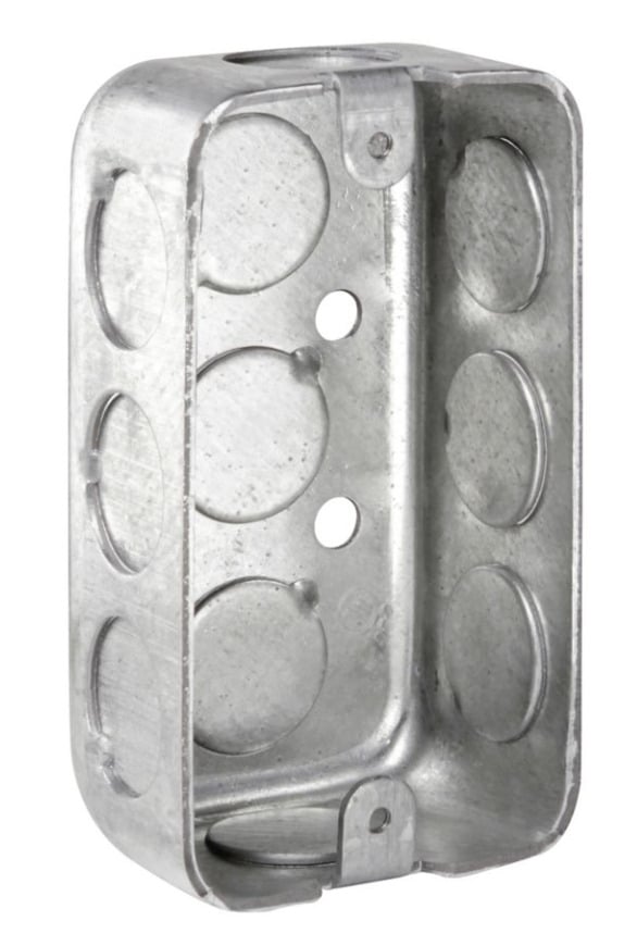 TP647 Drawn Utility Box, Steel, 8.5 cu-in Capacity, 3 Knockouts