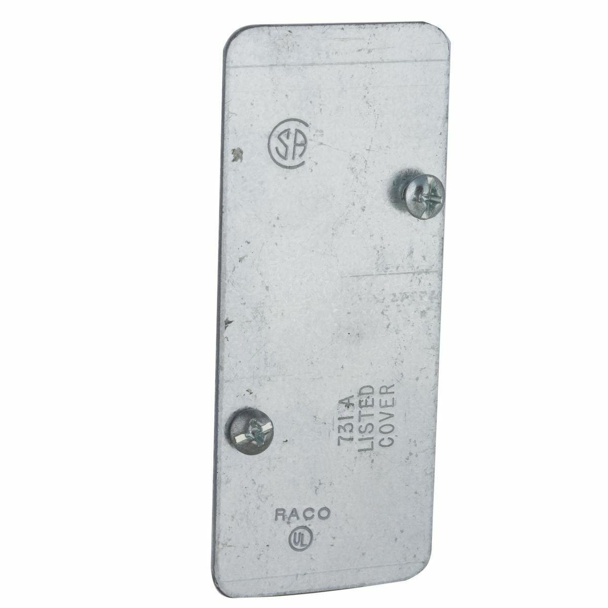 880 Flat Handy Box Cover, 3-3/4 in L x 1-9/16 in W x 0.06 in D, Blank Cover, Steel