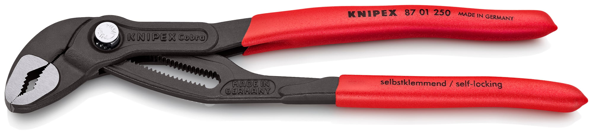 Cobra Water Pump Pliers, 10 in., Non-Slip Plastic, Bulk