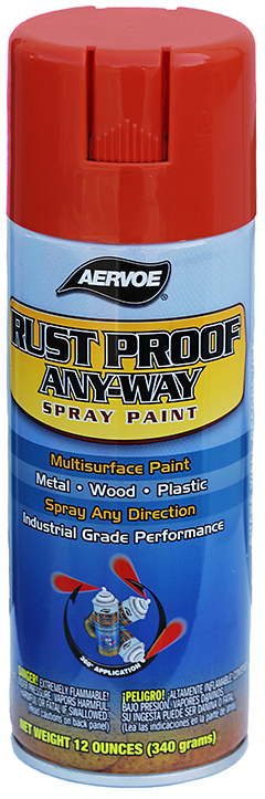 301 Solvent Based Rust Proof Paint, 16 oz Container, Safety Red, 15 min Curing