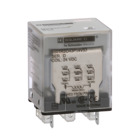 Plug in relay, Type R, miniature, 1 HP at 277 VAC, 15A resistive at 120 VAC, 11 blade, 3PDT, 3 NO, 3 NC, 24 VDC coil