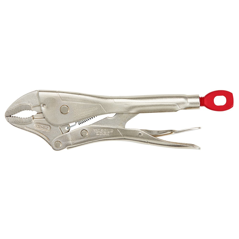 48-22-3420 Torque Lock 1-Handed Lever Locking Plier, 2 in Nominal, 1-3/16 in L x 31/64 in W x 31/64 in THK Alloy Steel Curved Jaw, 10 in OAL