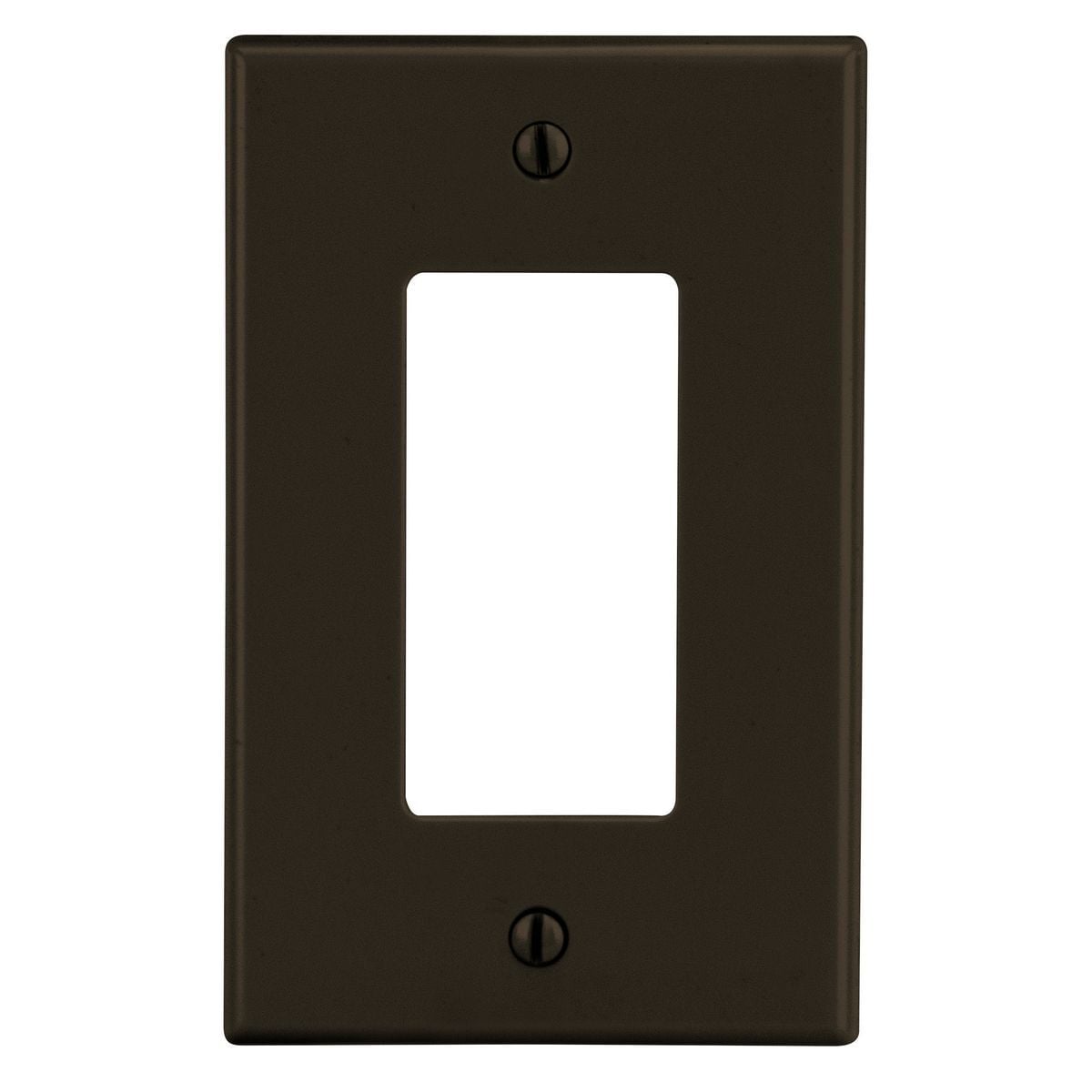 P26 Standard Wall Plate, 1 Gangs, 2.88 in W x 4.63 in H, Polycarbonate Thermoplastic, Brown