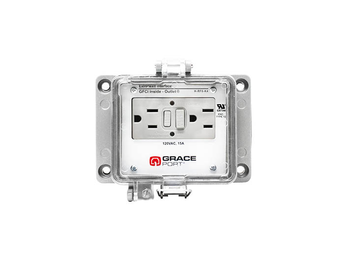H-RF0-K4 H Series GFCI Receptacle, 15 A