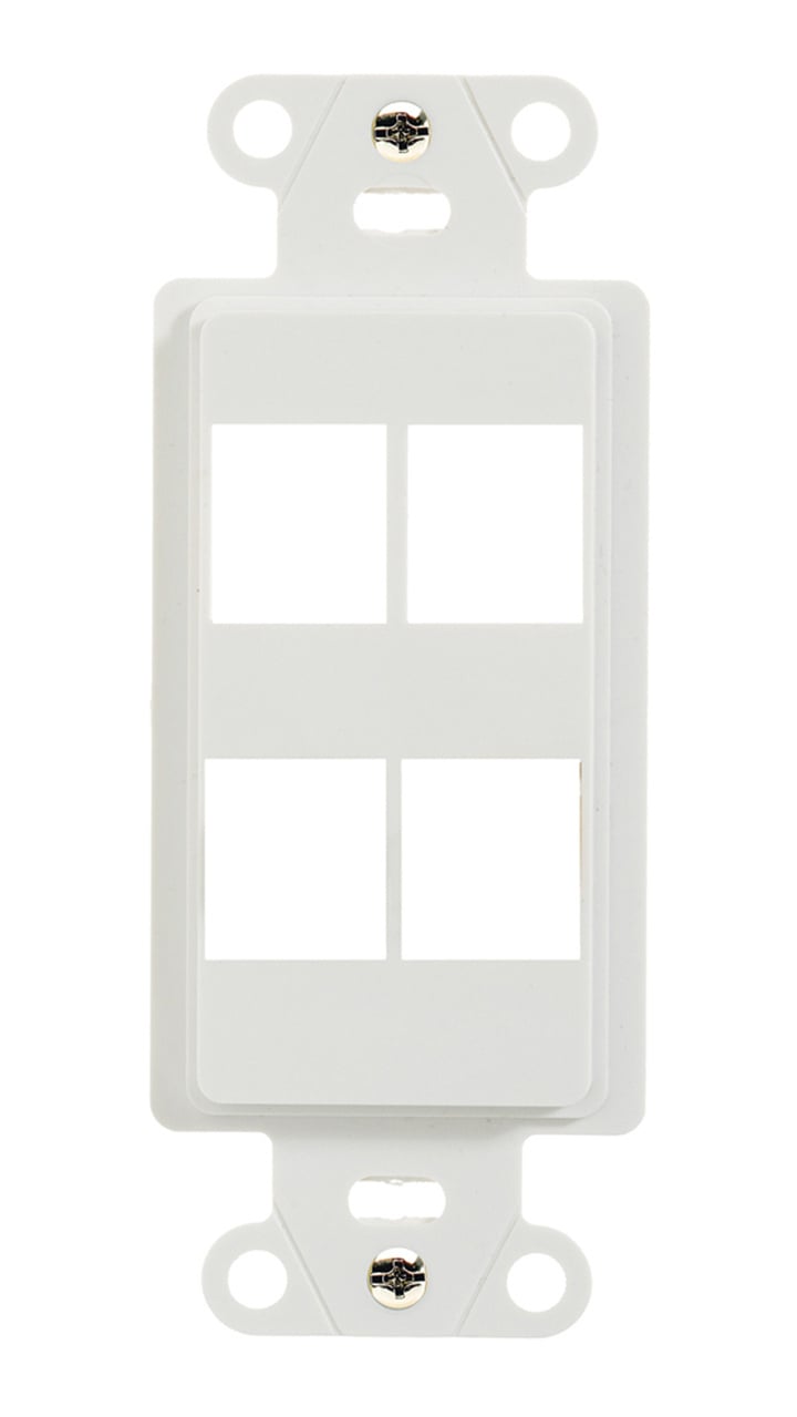 WP3414WH Vertical Orientation Decorator Outlet Strap, 1 Gangs, 4.19 in L x 1.65 in W, Plastic, Surface Mount