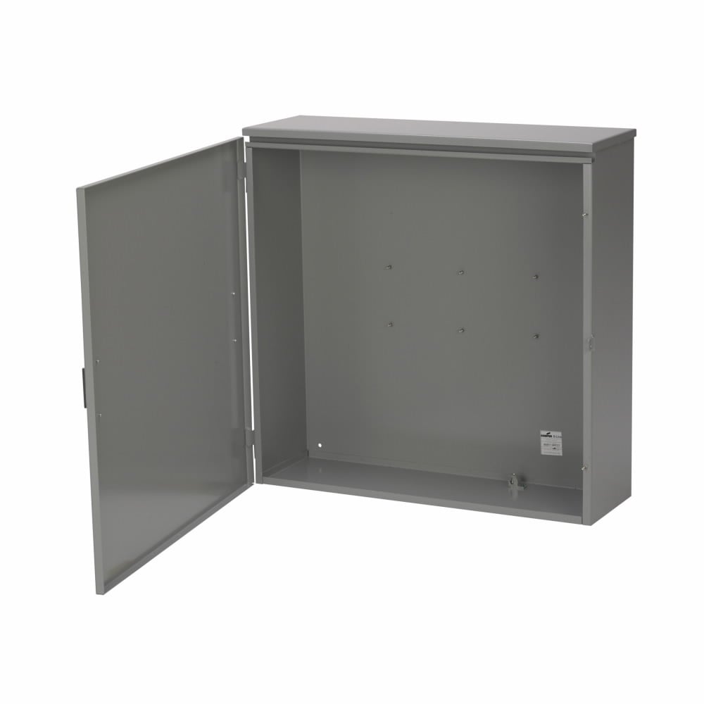 244811 HRTCT CT Hinged Cover 3R, 12 Gauge Steel, ANSI 61 Gray Paint Finish, Galvanized Steel, Surface Mount, 1 phase or 3 Phase, Hinged Cover