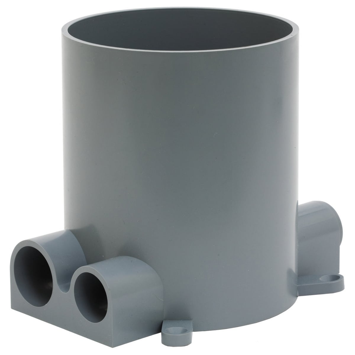 RF400 Fully Adjustable Floor Box Kit With Concrete Protective Cover, PVC, 2 Knockouts, 6 in D