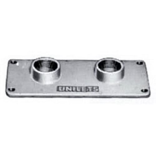 RSK2-200 Unilets Conduit Hub Plate With Hub, (2) 2 in Hub, For Use With UNILETS RS, RSM Junction Boxes, Malleable Iron