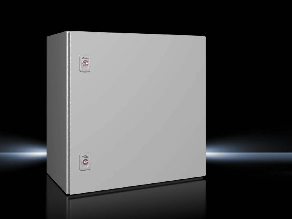 1338000 AX Series Compact Enclosure With (1) Gland Plate, 380 mm W x 350 mm D x 600 mm H, NEMA 4, Carbon Steel
