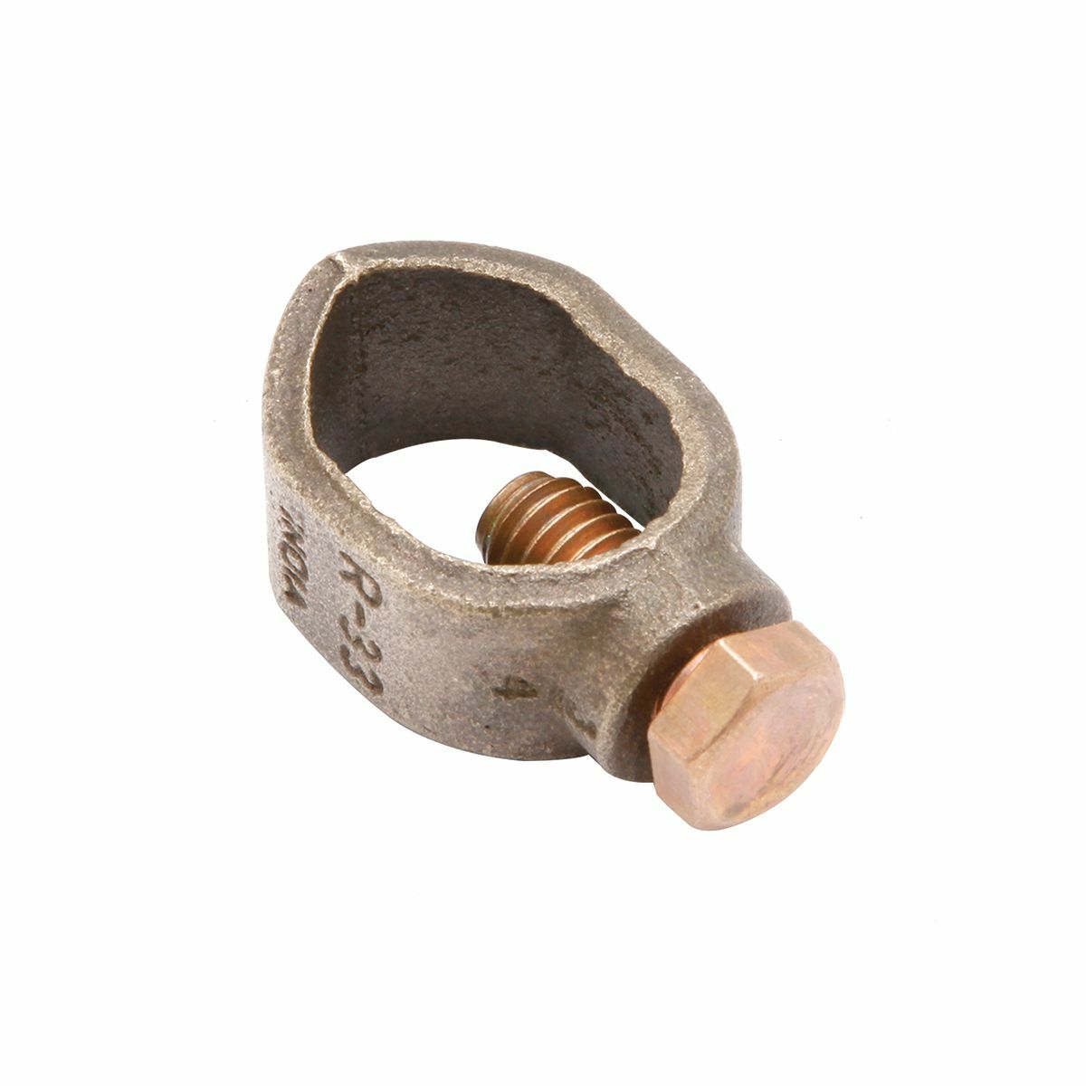 BURNDY GRL4 Light Duty Economical Ground Rod Clamp, 1/2 in Rod, 10 to 2 AWG Conductor, Copper