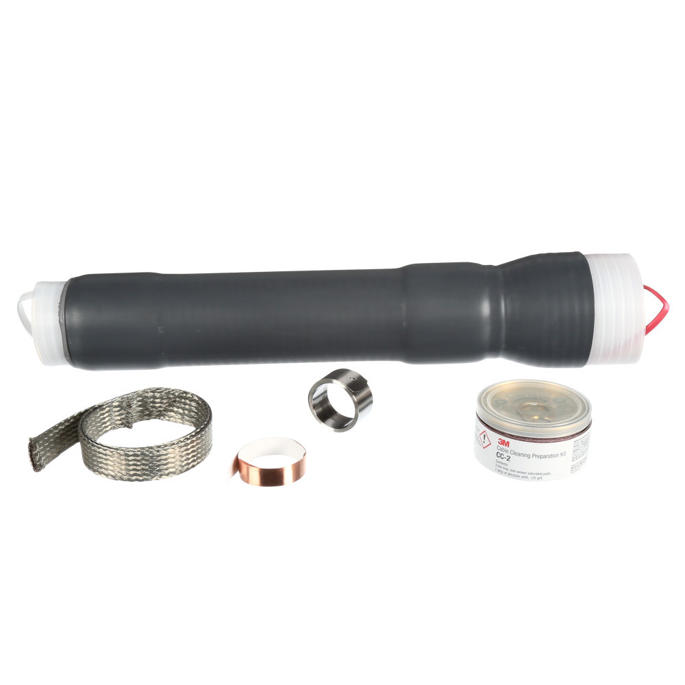 7000006105 QT-III 7690-T Cold Shrink Termination Kit, 1 Pieces, For Use With Single Core Tape Shield, UniShield and Wire Shield Power Cable, Silicone Rubber, Black