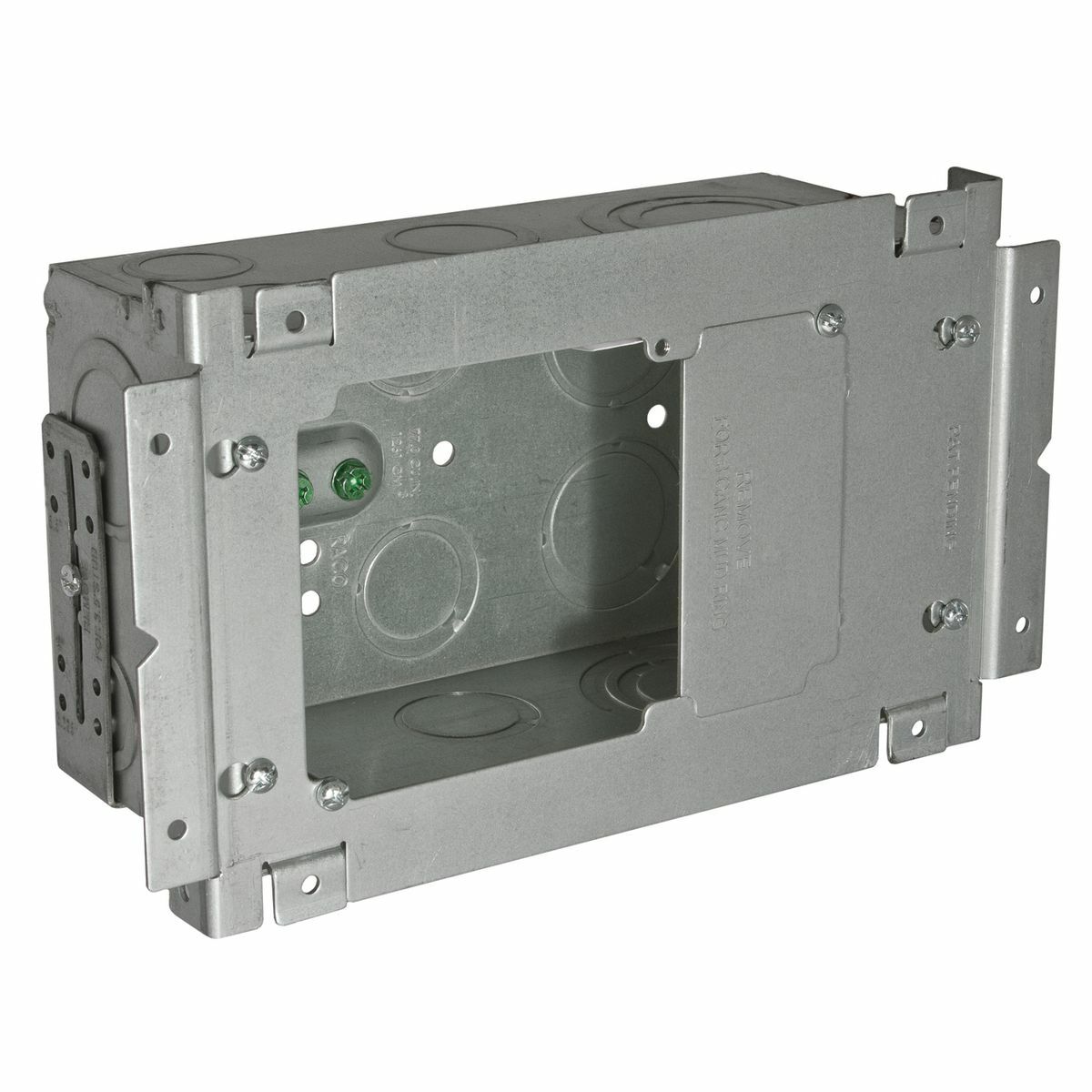 263 Large Capacity Conduit Box, Steel, 113.3 cu-in Capacity, 3 Gangs, 18 Knockouts