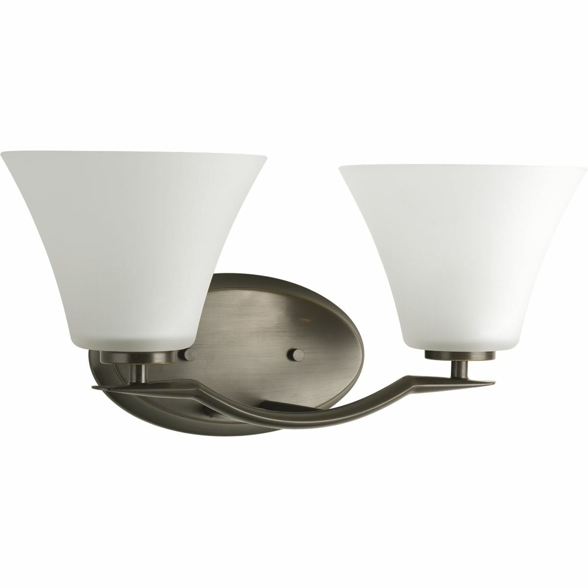 P2005-20W Bravo Transitional/Modern Bath and Vanity Fixture, (2) A19 Lamp, 120 V AC, Antique Bronze/Painted Housing