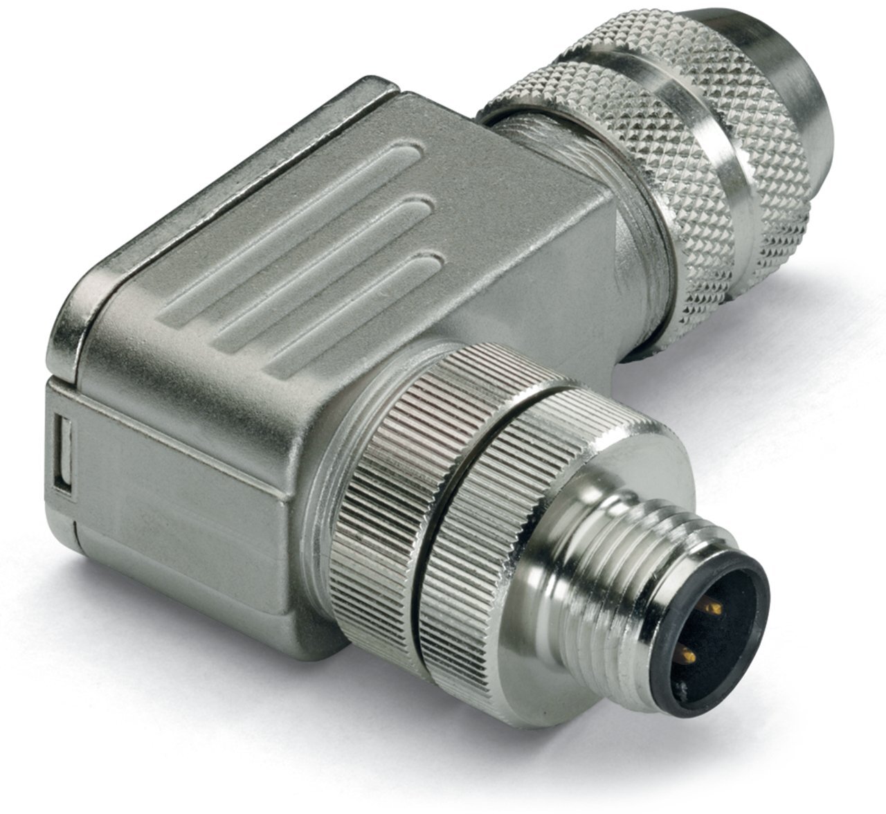 756-9501/040-000 Right Angle Accessory, M12 End Connection, 20 AWG Conductor, Die Cast Zinc