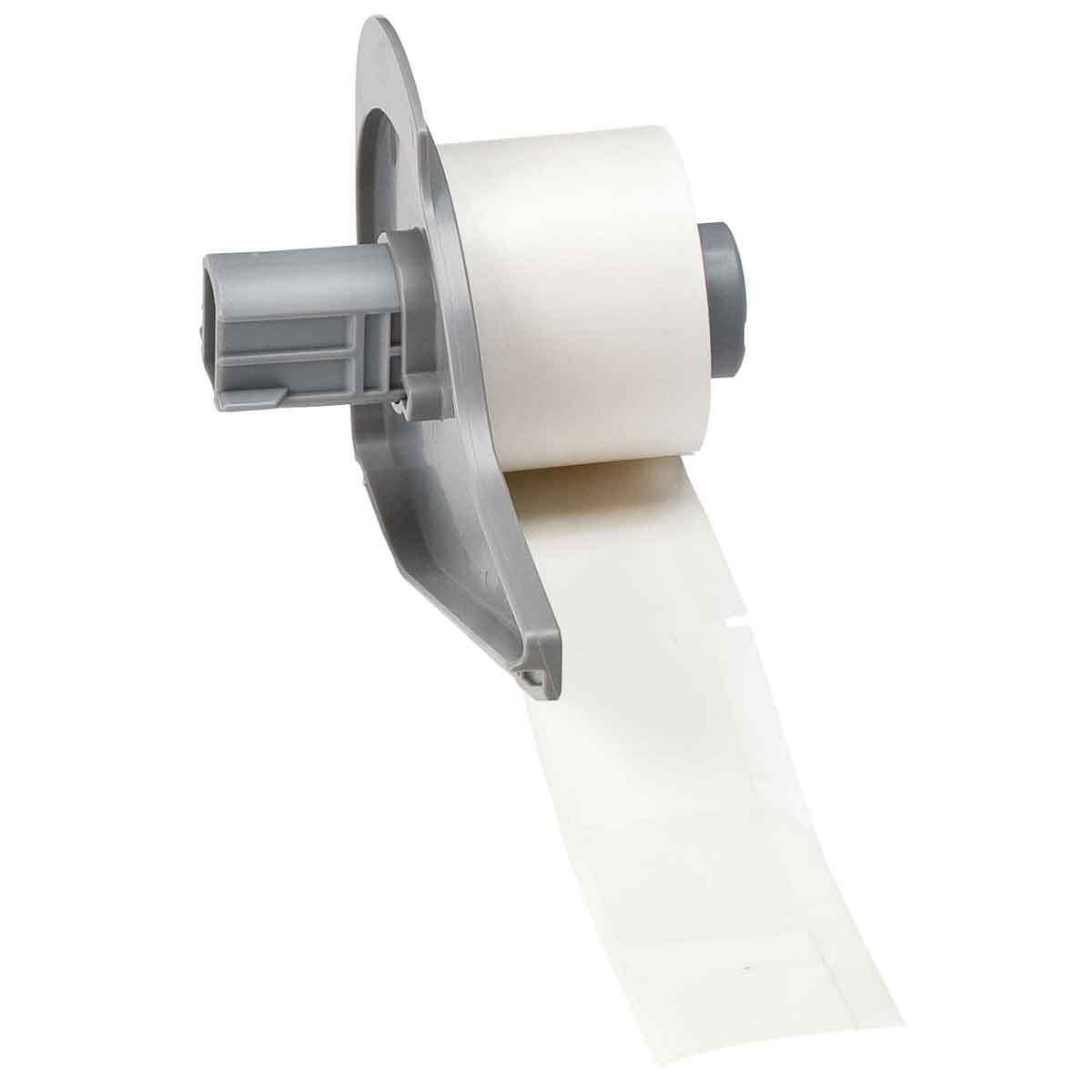 M7-64-427 Self-Laminating Wrap Around Wire and Cable Label, 1 in W, White/Clear, Vinyl, 100 Labels