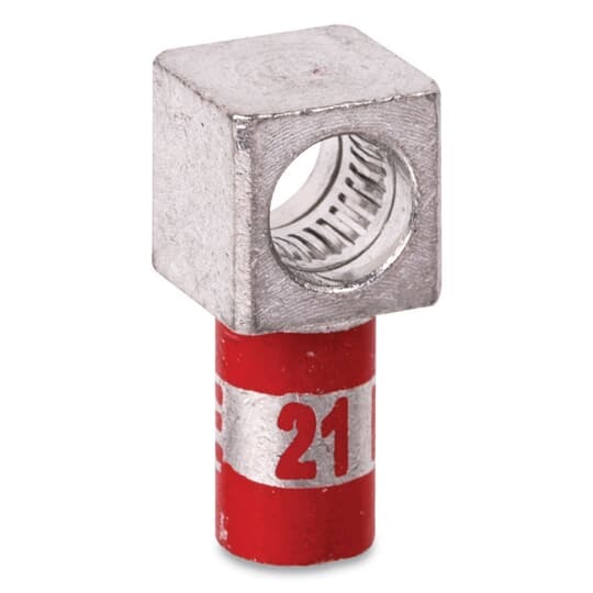 MD8F-2 Color-Keyed 1-Load Female Motor Lead Pigtail Disconnect, 8 AWG Beryllium Copper Conductor, Die Code: 21, Copper