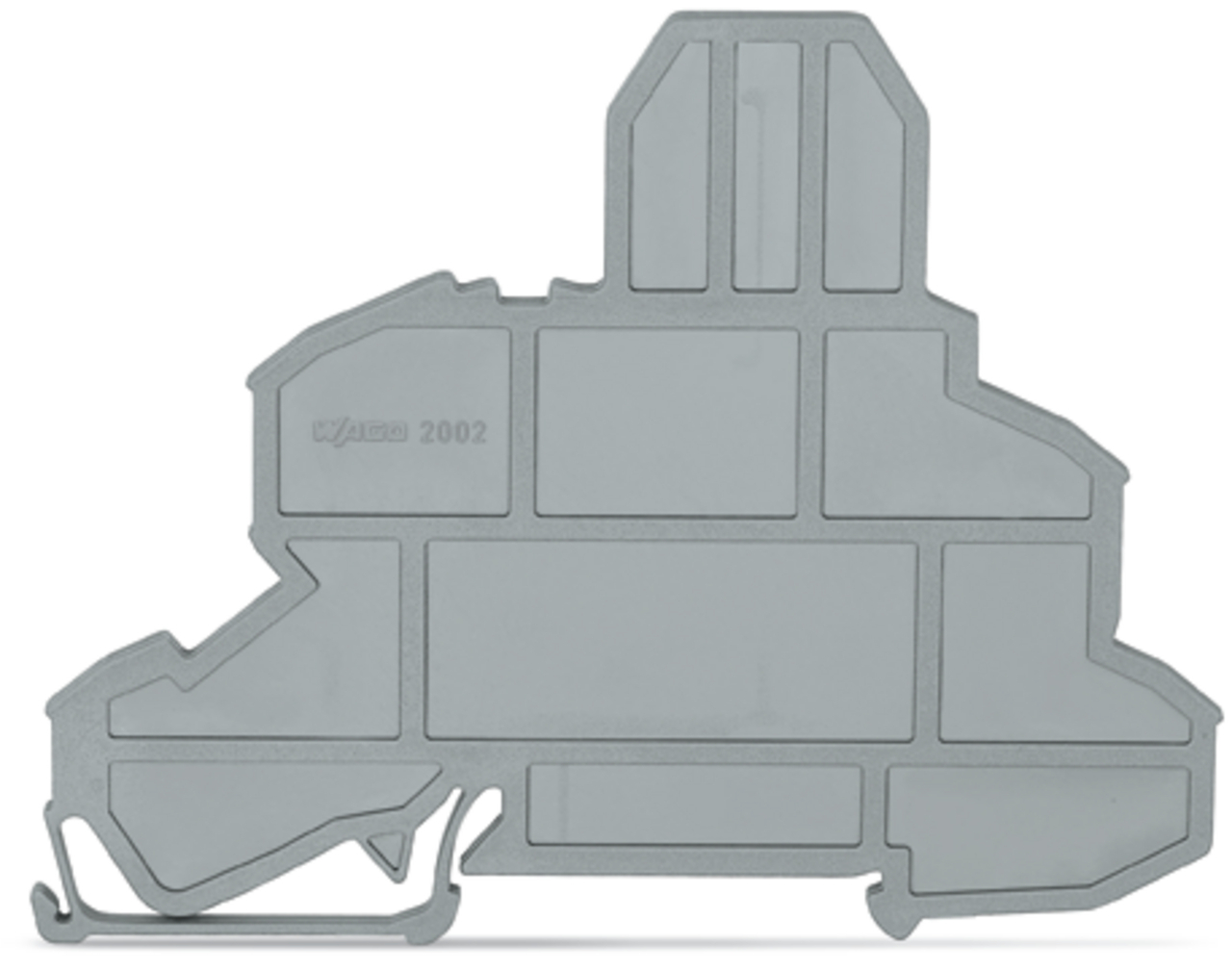 2002-1091 End Plate, For Use With Fuse Terminal Blocks, 2 millimeter Thickness, Gray
