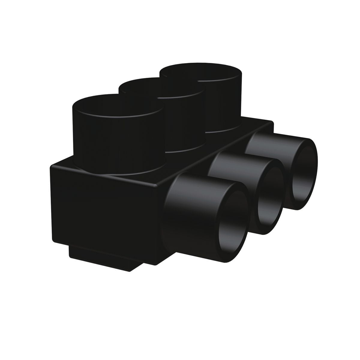 1PL2/04 4-Port 1-Sided Entry Multi-Port Connector, 14 to 2/0 AWG Aluminum/Copper/Stranded Conductor, Aluminum