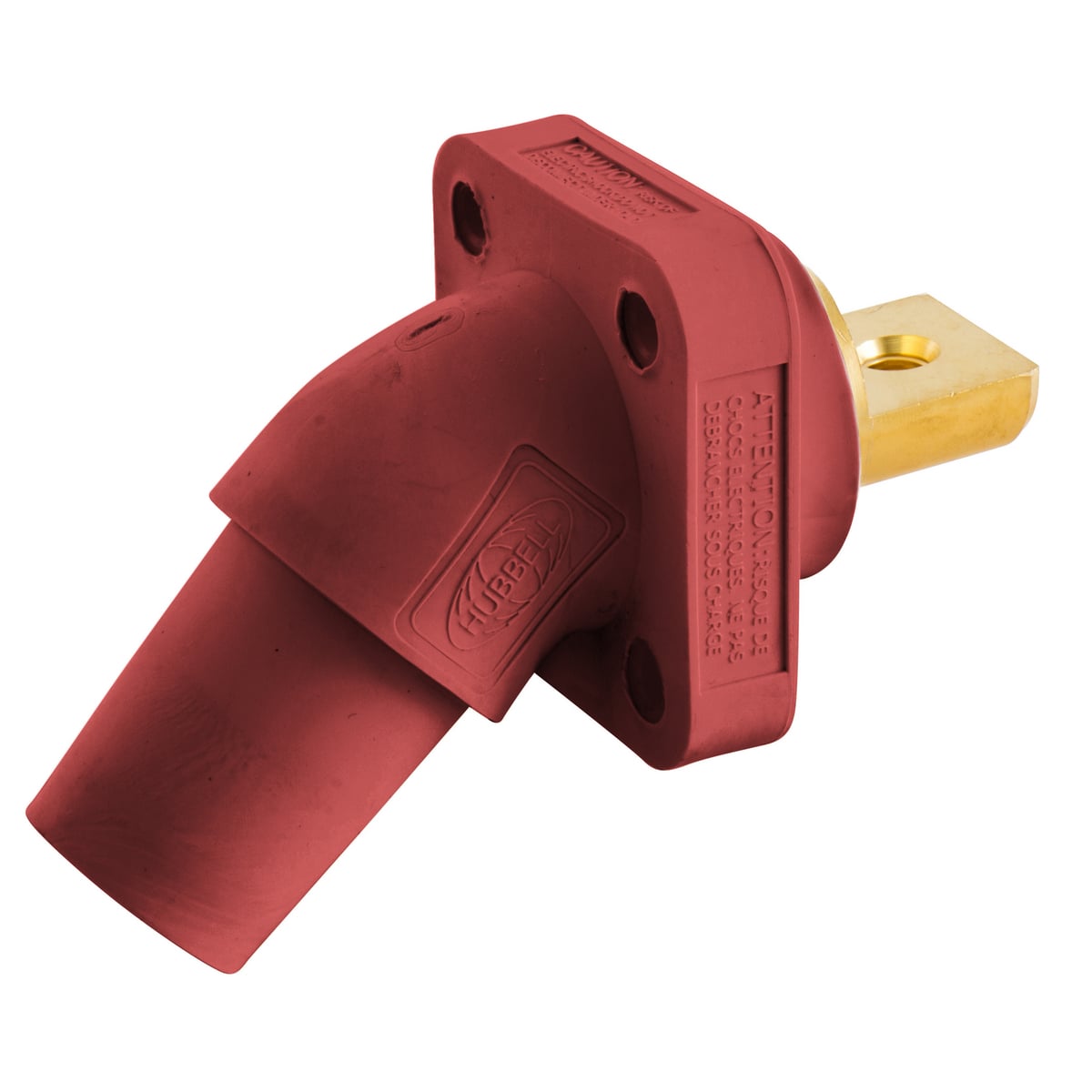 HBLFRABR 16 Series Angled Female Single Pole Receptacle With 300/400 A Plug, 600 V AC/250 V DC, 400 A, Bus Bar Connection