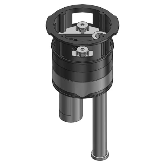 FFPT4-C Steel City Poke-Through Base Unit, 4 in Hole, For Use With Poke Through System, 1/2 in, 3/4 in Knockout, Die Cast Zinc/Steel