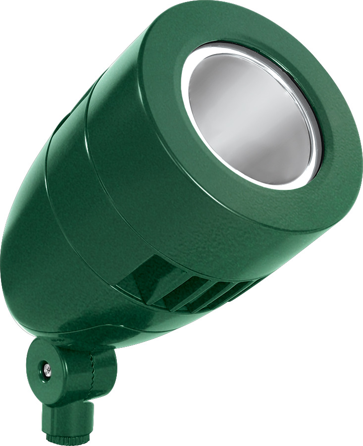 HSLED13YB/D10 LFLOOD Bullet Shape Landscape Light With 0 to 10 VDC Dimming Driver, Spotlight Reflector, 14 W Fixture, 120/208/240/277 VAC, Black Housing