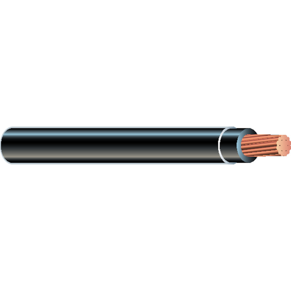 20493305 SIMpull Type THHN-2 Building Wire, 600 V AC, (1) 6 AWG Stranded Copper Conductor, 1000 ft L, Black