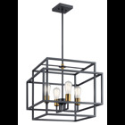 Layered boxes create a design that's clean and industrial-inspired on this 4 light Taubert(TM) pendant, and the two-tone finish is a nod towards mid-century modern fashions. Adjust the pendant height to suit your home's style.