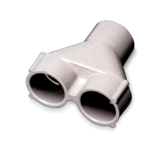 E972Y Carlon Non-Metallic Round Y-Fitting, For Use With Multi-Service Floor Box, 3/4 in size, Gray