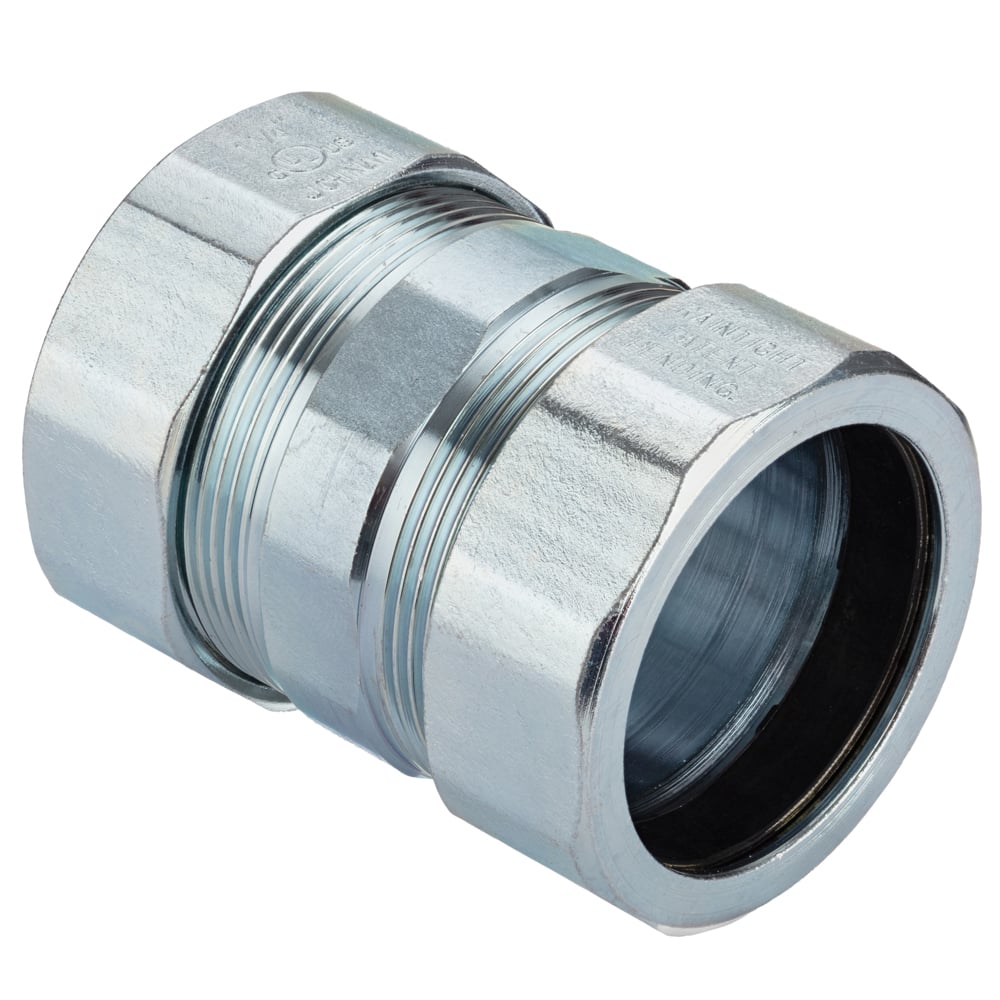 3103-RT Bridgeport 3100 Raintight Rigid Threadless Compression Coupling, 1-1/4 in, For Use With: IMC/Rigid Conduit, Steel, Zinc Plated