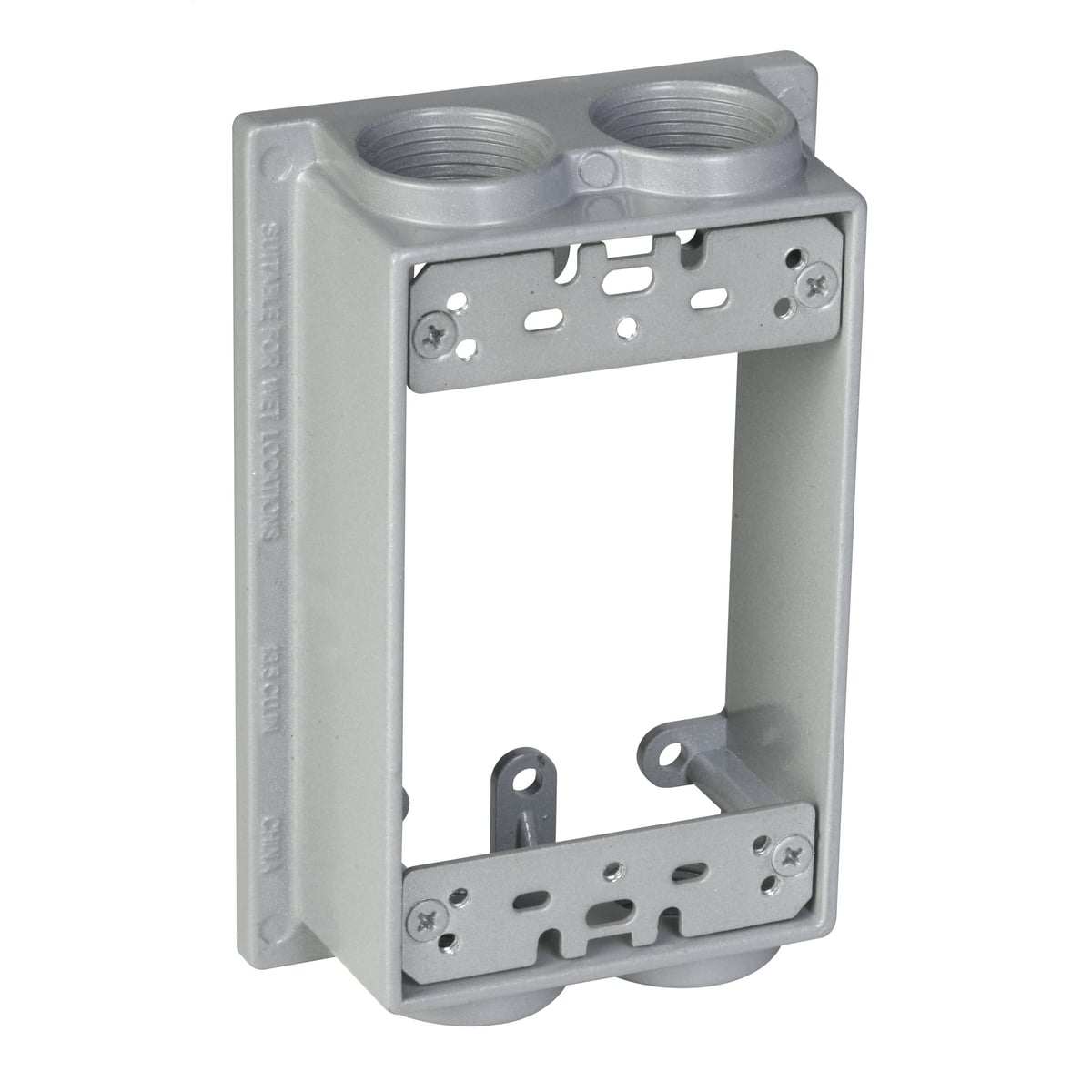 SE475S Rectangle Weatherproof Extension Ring, 1 Gang, Die Cast Metal